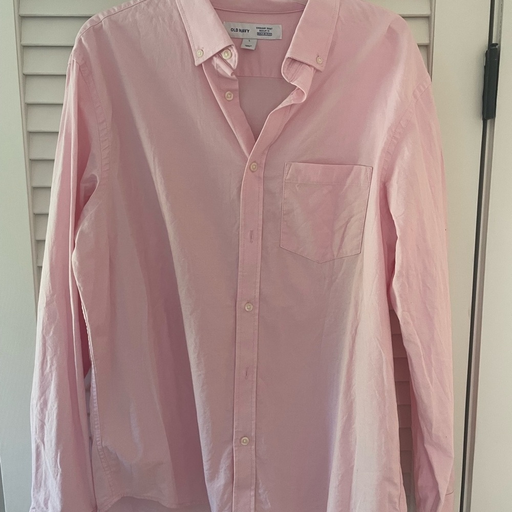 Old Navy Pink Casual Button Down Shirt